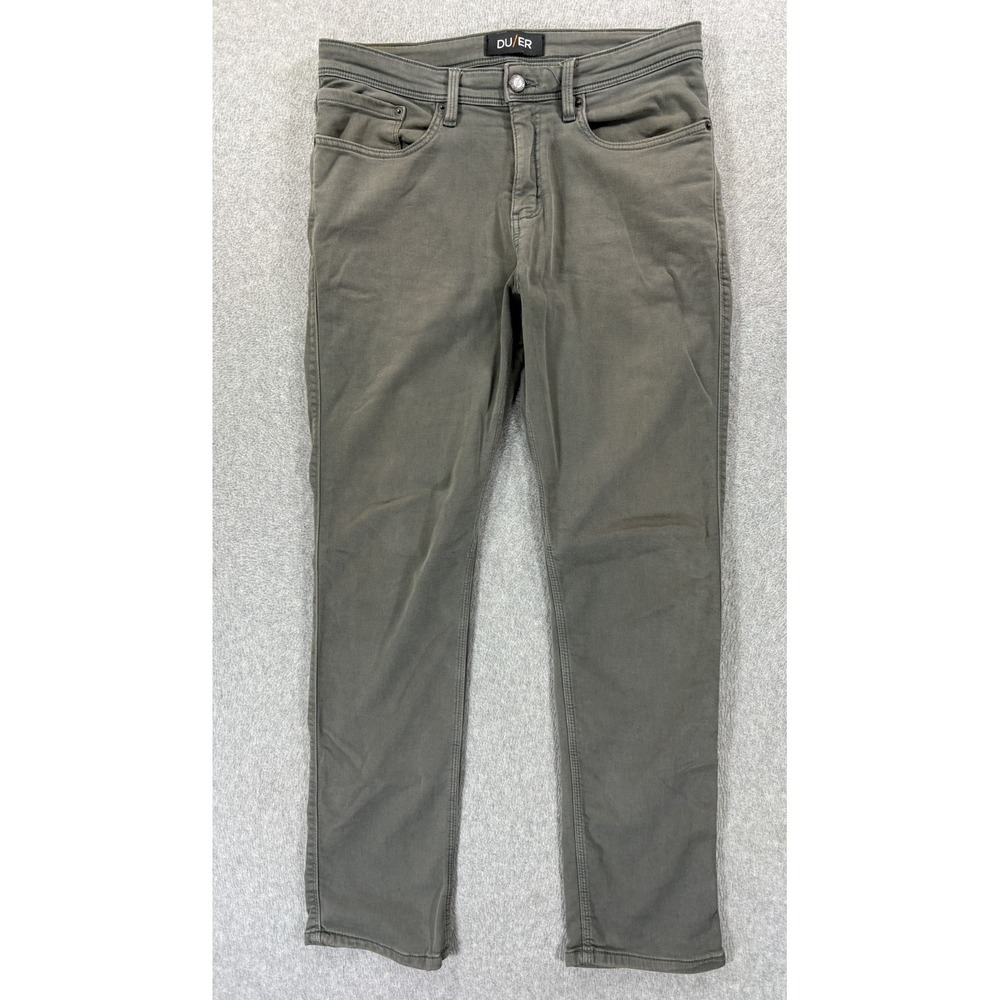 Du/er N2X No Sweat 5 Pocket Relaxed Fit Pants (Men's 32x32) Green